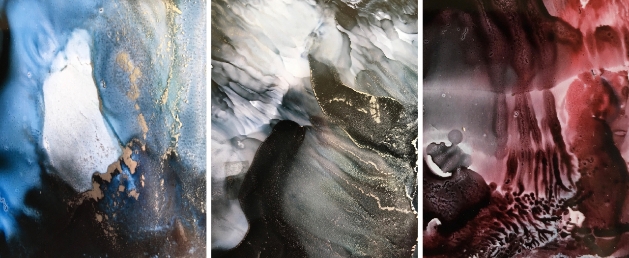 Alcohol Ink mono prints